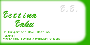 bettina baku business card